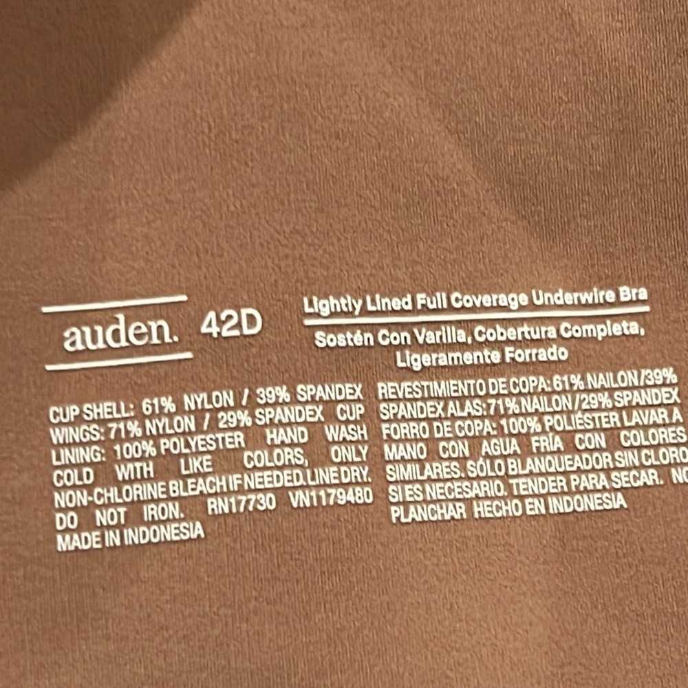 auden 42D
Lightly Lined Full Coverage Underwire Bra - Picture 4 of 4